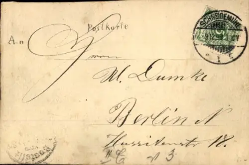 Künstler Ak Portrait eines Jägers