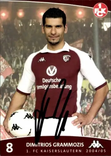 Autogrammkarte Fußballer Dimitrios Grammozis, 1. FC Kaiserslautern, Autogramm