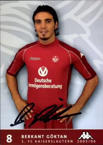 Autogrammkarte Fußballer Berkant Göktan, 1. FC Kaiserslautern, Autogramm