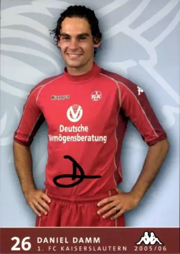 Autogrammkarte Fußballer Daniel Damm, 1. FC Kaiserslautern, Autogramm