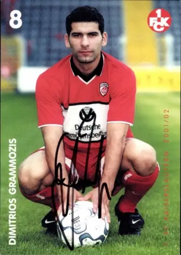 Autogrammkarte Fußballer Dimitrios Grammozis, 1. FC Kaiserslautern, Autogramm