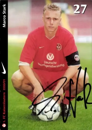 Autogrammkarte Fußballer Marco Stark, 1. FC Kaiserslautern, Autogramm