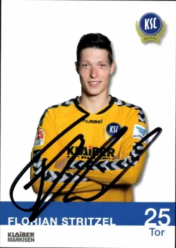 Autogrammkarte Fußballer Florian Stritzel, Karlsruher SC, Autogramm