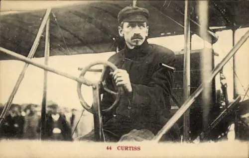 Ak Pionier der Luftfahrt Curtiss, Flugzeug