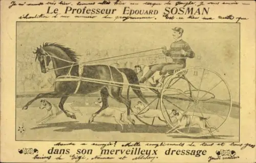 CPA Le Professeur Edouard Sosman dans son merveilleux dressage