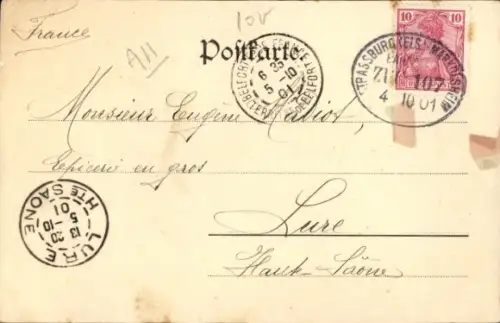 Ak Rhinau Rheinau Elsass Bas Rhin, Hauptstraße, Restauration Zum Adler