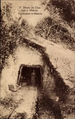 Ganzsachen CPAMakala Kinshasa DR Kongo Zaire, Mines de Charbon