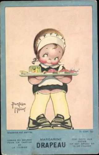 Künstler CPA Mallet, B., Reklame, Margarine Drapeau