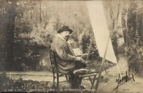 Künstler Ak Sain, P., Salon 1901, Le Paysagiste au Travail, Landschaftsmaler
