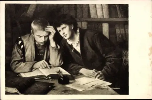 Künstler Ak von Gebhardt, Eduard, Die Klosterschüler
