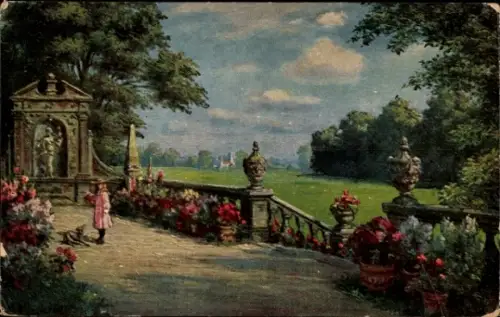 Künstler Ak Eilers, Wilh., Auf der Schlossterrasse