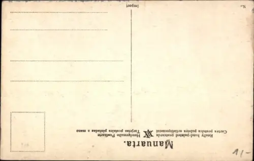 Handgemalt Ak Landschaft, Birken