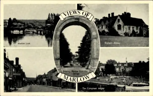 Ak Marlow South East England, Marlow Lock, Bisham Abbey, High Street