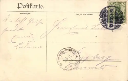 Ak Karlsruhe in Baden, Schloss