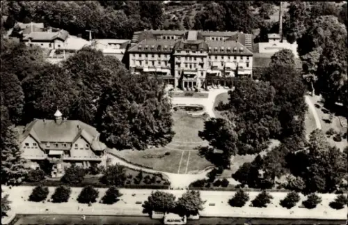 Ak Konstanz am Bodensee, Sanatorium Dr. Büdingen, Luftbild