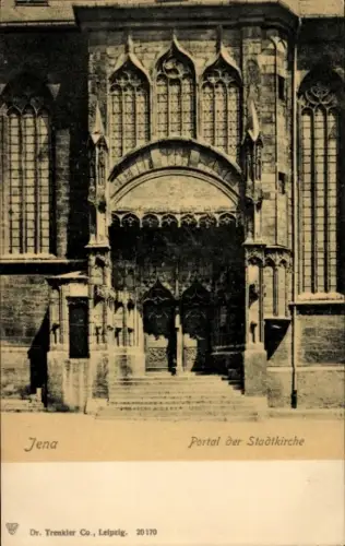 Ak Jena in Thüringen, Portal der Stadtkirche,   Architektur