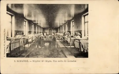 CPA Saint-Mandé Val-de-Marne, Hopital Bégin, une salle de malades