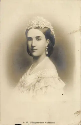 Ak Impératrice Charlotte, Charlotte von Belgien, Portrait