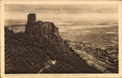 Ak Ribeauvillé Rappoltsweiler Elsass Haut Rhin, Ruine Giersberg