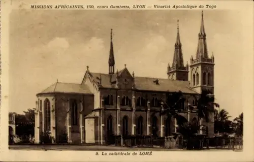 Ak Lome Togo, Kathedrale, Apostolisches Vikariat von Togo