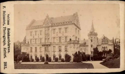 Kabinett Foto Reinhardsbrunn Friedrichroda im Thüringer Wald, Schloss Reinhardsbrunn, 1883