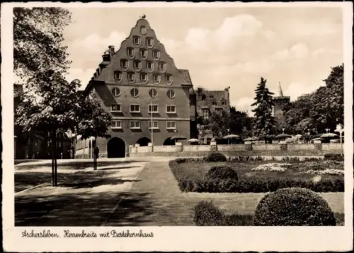 Ak Aschersleben im Salzlandkreis, Herrenbreite mit Bestehornhaus, Außenansicht