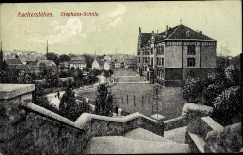 Ak Aschersleben im Salzlandkreis, Stephani Schule