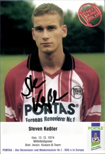 Autogrammkarte Fußballer Steven Keßler, Kickers Offenbach, Autogramm