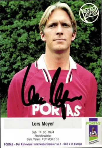 Autogrammkarte Fußballer Lars Meyer, Kickers Offenbach, Autogramm