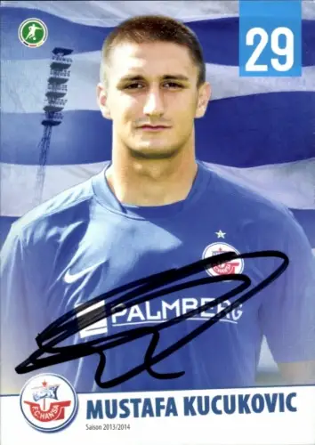 Autogrammkarte Fußballer Mustafa Kucukovic, FC Hansa Rostock, Autogramm