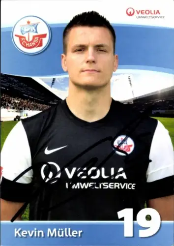 Autogrammkarte Fußballer Kevin Müller, FC Hansa Rostock, Autogramm