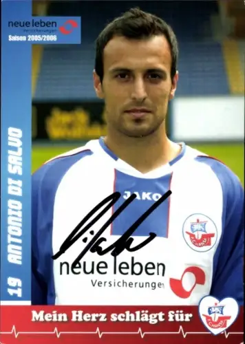 Autogrammkarte Fußballer Antonio Di Salvo, FC Hansa Rostock, Autogramm