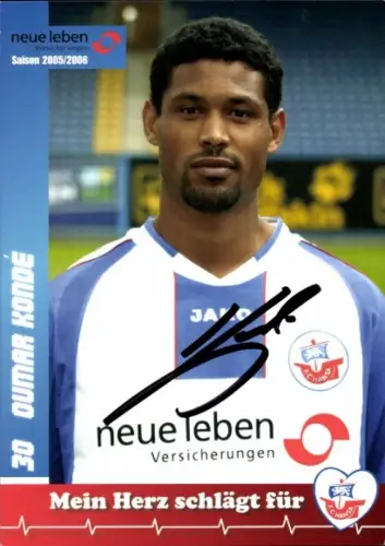 Autogrammkarte Fußballer Oumar Kondé, FC Hansa Rostock, Autogramm
