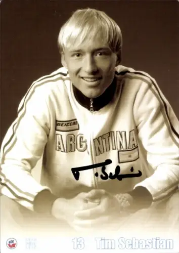 Autogrammkarte Fußballer Tim Sebastian, FC Hansa Rostock, Autogramm