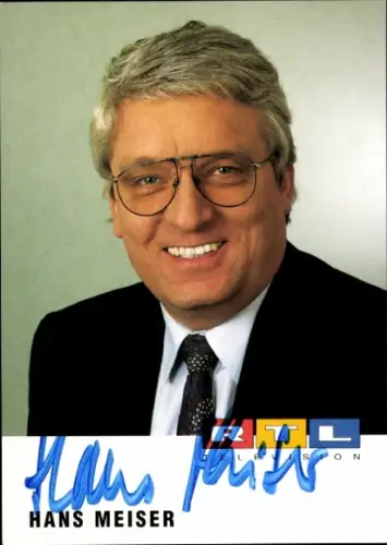 Autogrammkarte Moderator Hans Meiser, RTL, Autogramm