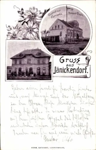 Ak Jänickendorf Nuthe Urstromtal Brandenburg, Gasthof zur Eisenbahn