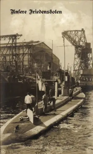Ak Deutsches Unterseeboot, U Boot, U 8, Kruppsche Werft Kiel, NPG, GLK
