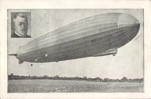 Ak Luftschiff  LZ 127 Graf Zeppelin, Portrait Eckener