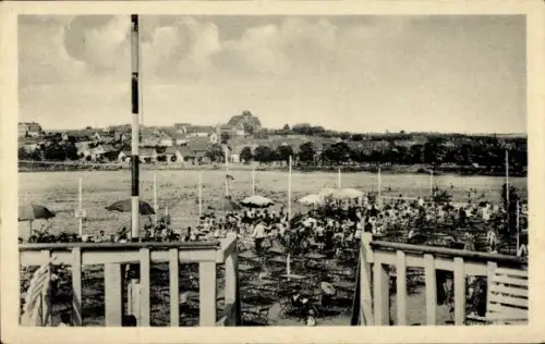 Ak Seeburg Mansfelder Land, Seebad am Süßen See, Gasthof zur Forelle