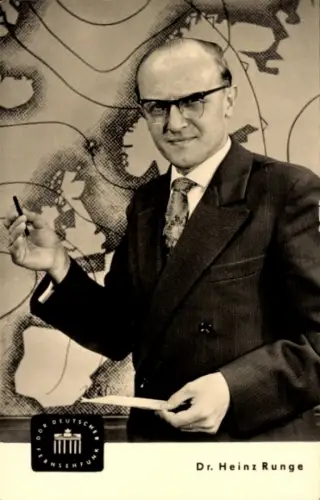 Ak Moderator Dr. Heinz Runge, Fernsehfunk