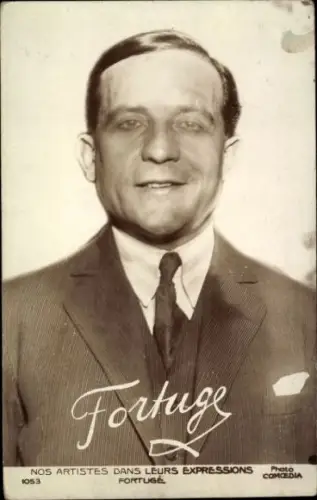 Ak Schauspieler Fortuge, Portrait