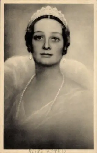 Ak Königin Astrid von Belgien, Portrait