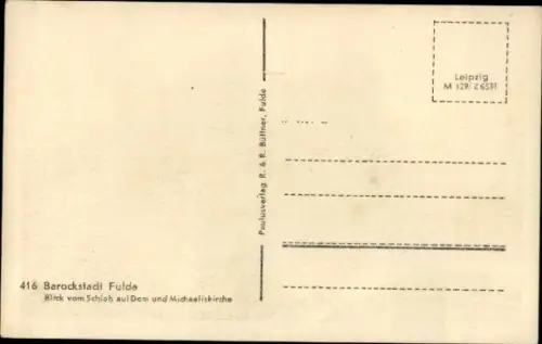 Ak Fulda in Hessen, Stadtansicht, Dom, Michaeliskirche, Bäume, Park