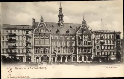 Ak Berlin Schöneberg, Rathaus   Architektur, Gruss aus Schöneberg