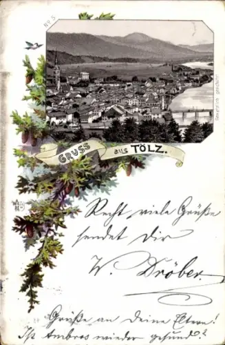 Passepartout Litho Bad Tölz in Oberbayern, Gesamtansicht