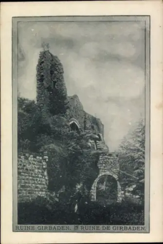 Ak Mollkirch Elsass Bas Rhin, Burg Girbaden, Straßburger Konservenfabrik