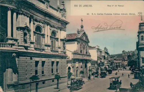 Ak Rio de Janeiro Brasilien, Straße in  Gebäude, nmotiv,  Ansicht