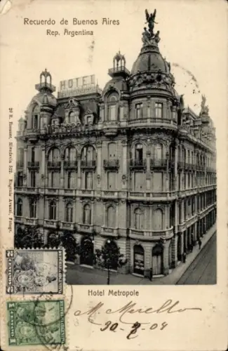 Ak Buenos Aires Argentinien, Hotel Metropole,  , Fotograf Eugenie Avanzi