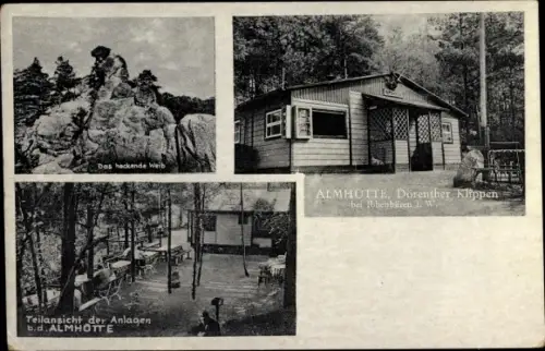 Ak Ibbenbüren in Westfalen, Almhütte, Das hackende Weib