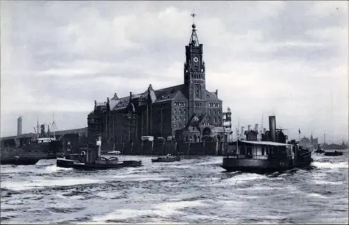 Ak Hamburg Mitte Altstadt, Hafenpartie